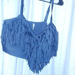 Fringe swim top